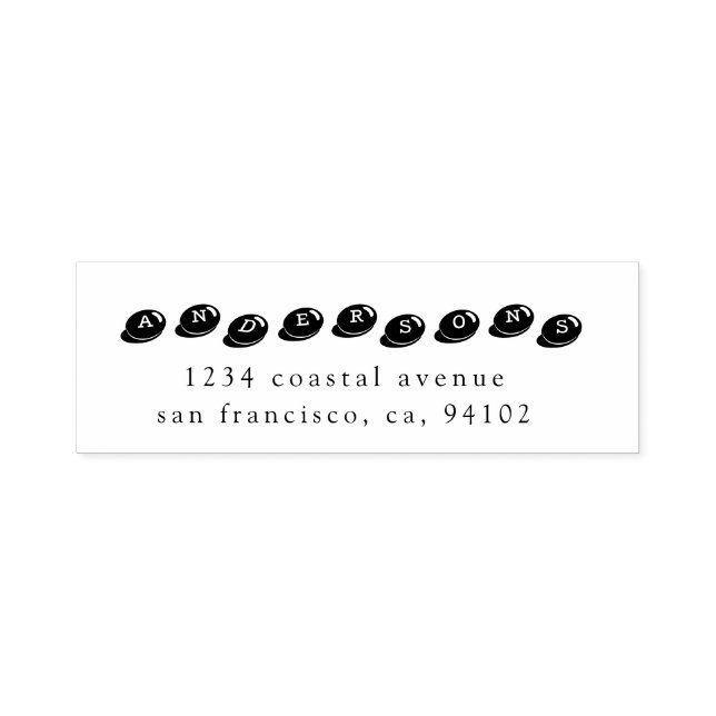 pebble beach family Return Address Stamp (Design)
