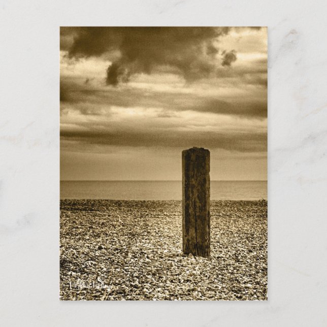 Pebble Beach Post at Felixstowe Postcard (Front)