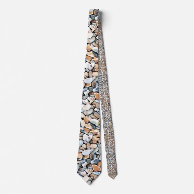 Pebble Stone personalized pattern design Tie (Front)