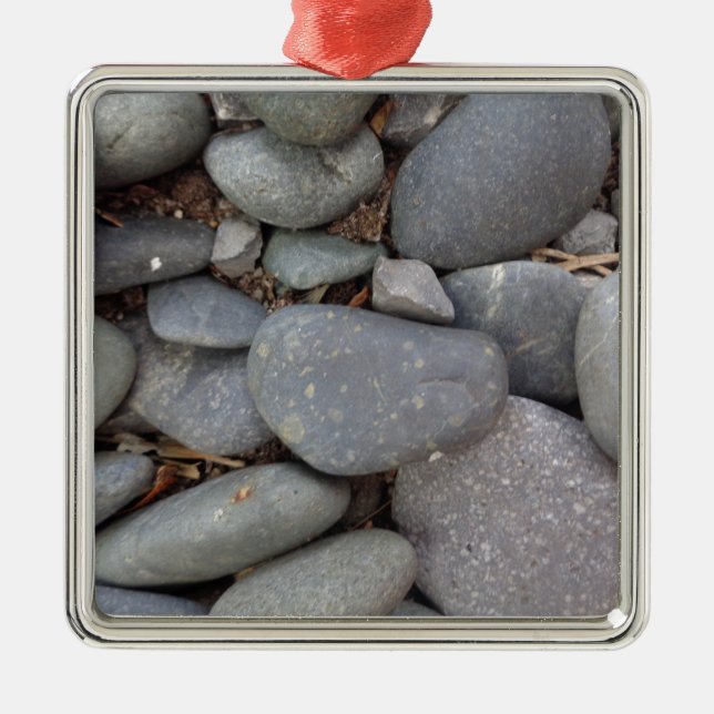 Pebble Stones Metal Ornament (Front)