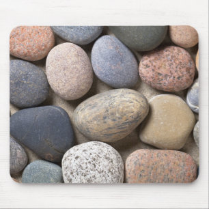 Pebble Stones On Sand For Background Mouse Pad