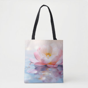 Pebble Water Flowers Tranquil Peaceful  Tote Bag