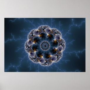 Pebbled Fractal Art Poster