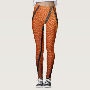 Pebbled Passion – Basketball Texture Macro Leggings