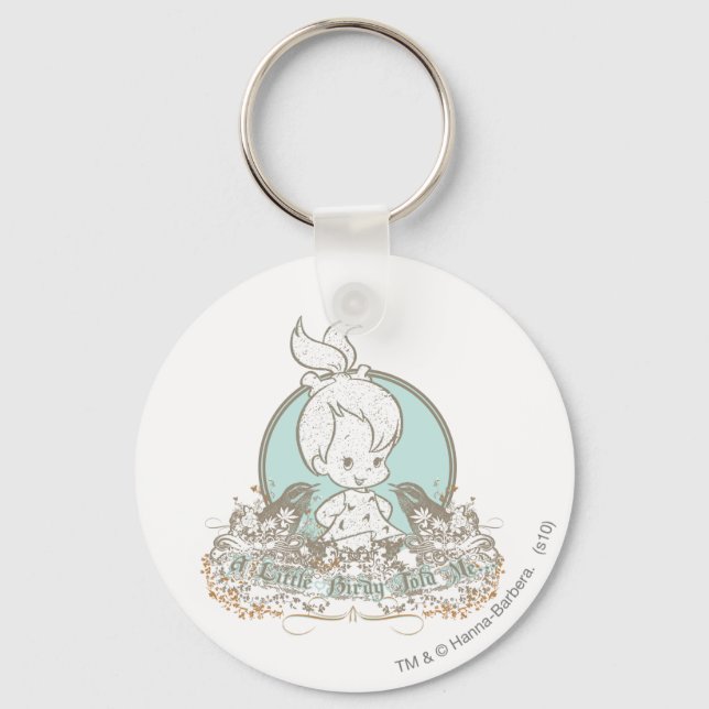 Pebbles A Little Birdy Told Me Keychain (Front)