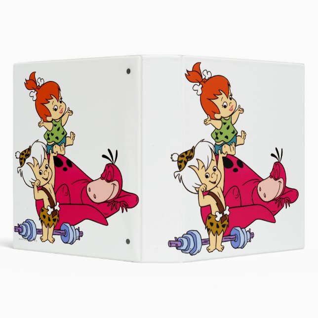 PEBBLES™ and Bam Bam  and Dino Playtime Binder (Background)
