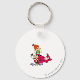 PEBBLES™ and Bam Bam  and Dino Playtime Keychain