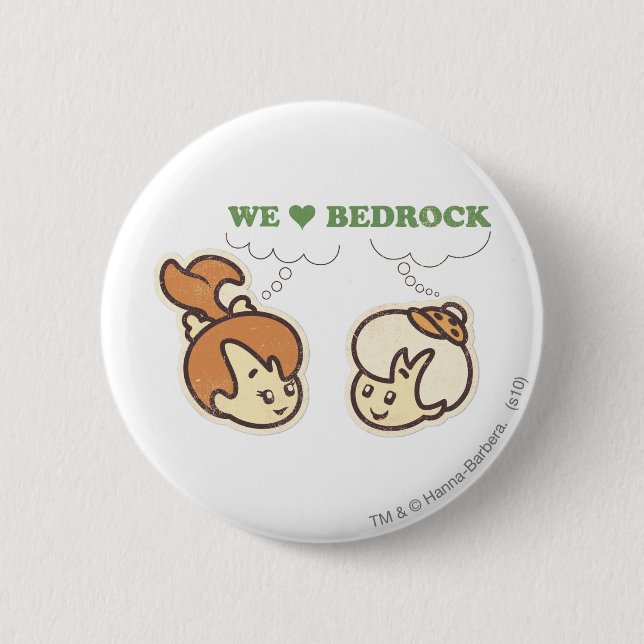 PEBBLES™ and Bam Bam Love Bedrock 2 Inch Round Button (Front)