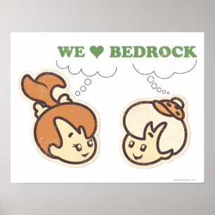 PEBBLES™ and Bam Bam Love Bedrock Poster