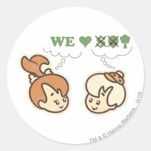 PEBBLES™ and Bam Bam Loves Nature Classic Round Sticker