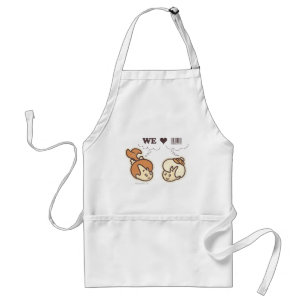 Pebbles and Bam Bam We Love Standard Apron