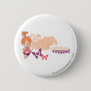 PEBBLES™ and Butterflies 2 Inch Round Button