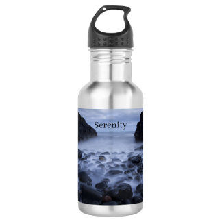 Pebbles and Rocks along the Ocean Shoreline 532 Ml Water Bottle