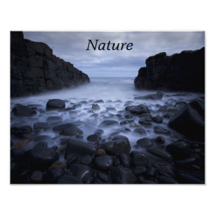 Pebbles and Rocks along the Ocean Shoreline Photo