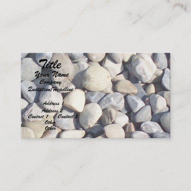Pebbles Closeup Business Card (Front)