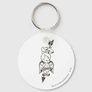 PEBBLES™ Daddy's Girl B&W Keychain