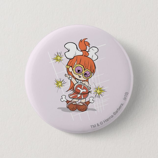 PEBBLES™ Goes Gaga 2 Inch Round Button (Front)