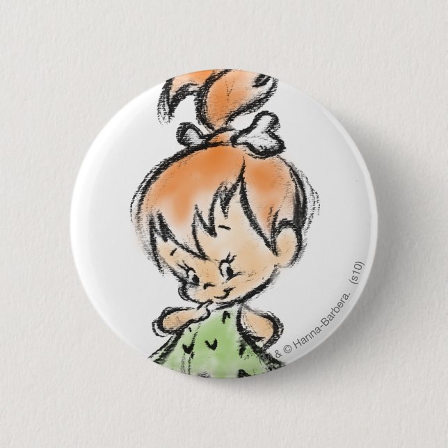 PEBBLES™ - Hand Drawn Sketch 2 Inch Round Button (Front)