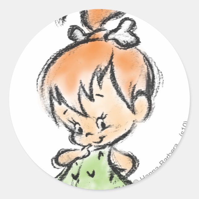 PEBBLES™ - Hand Drawn Sketch Classic Round Sticker (Front)