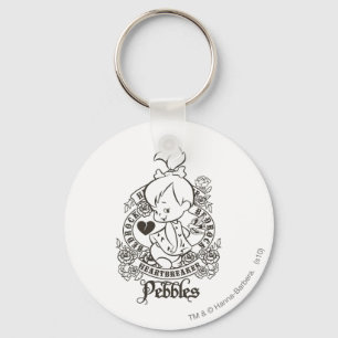 PEBBLES™ Heartbreaker B&W Keychain