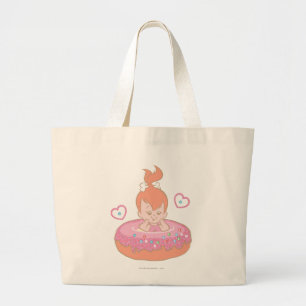 PEBBLES™ in Doughnut Large Tote Bag