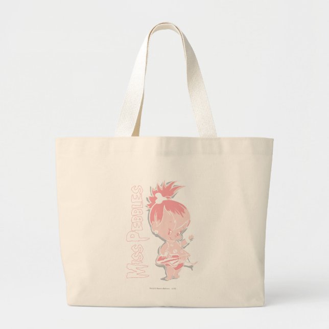 PEBBLES™ in Pink Large Tote Bag (Front)