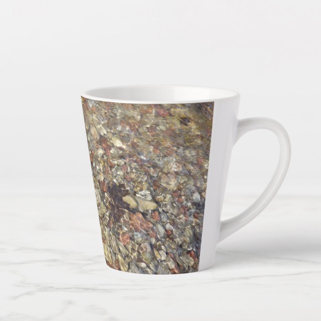 Pebbles in Taylor Creek Nature Photography Latte Mug (Right)