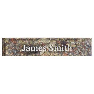 Pebbles in Taylor Creek Nature Photography Nameplate