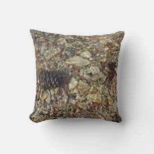 Pebbles in Taylor Creek Nature Photography Throw Pillow