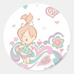 PEBBLES™ Love Swirls Classic Round Sticker