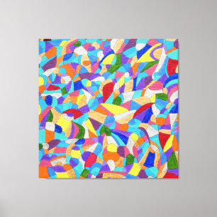 Pebbles on a Beach Canvas Print