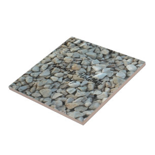 Pebbles on Beach Stone Photography Tile