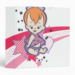 PEBBLES™ on Pink Rainbow Binder