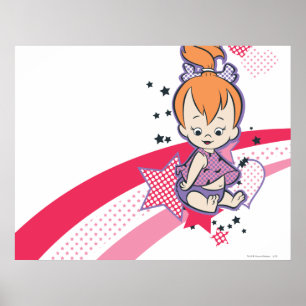 PEBBLES™ on Pink Rainbow Poster