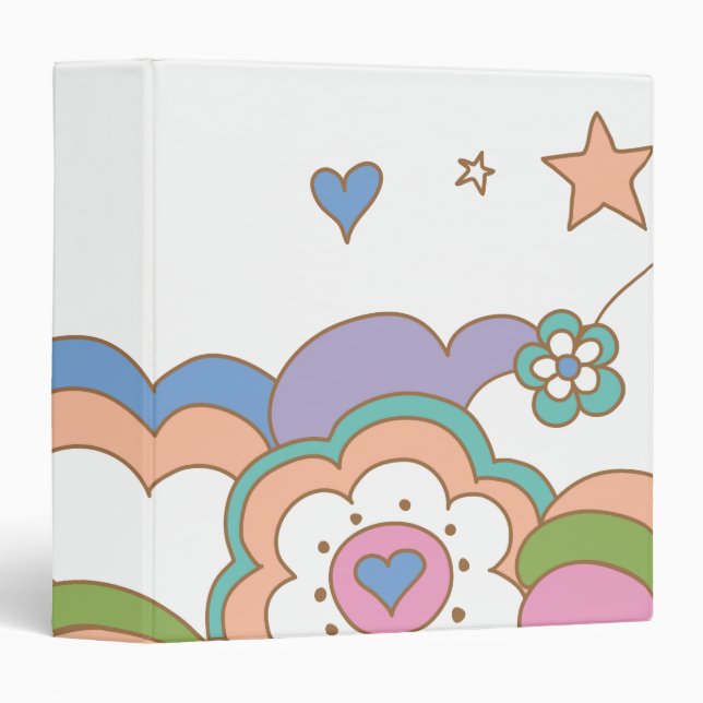 PEBBLES™ Rainbow Cloud Binder (Front/Spine)