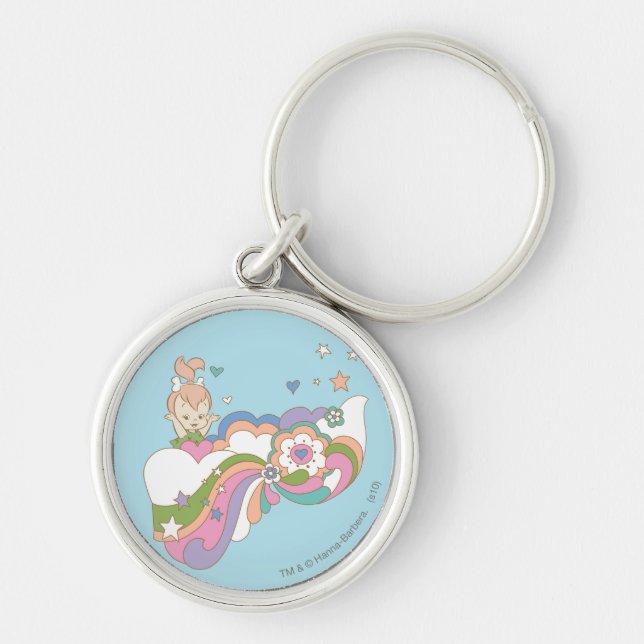 PEBBLES™ Rainbow Cloud Keychain (Front)