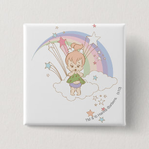 PEBBLES™ Rainbow Stars 2 Inch Square Button