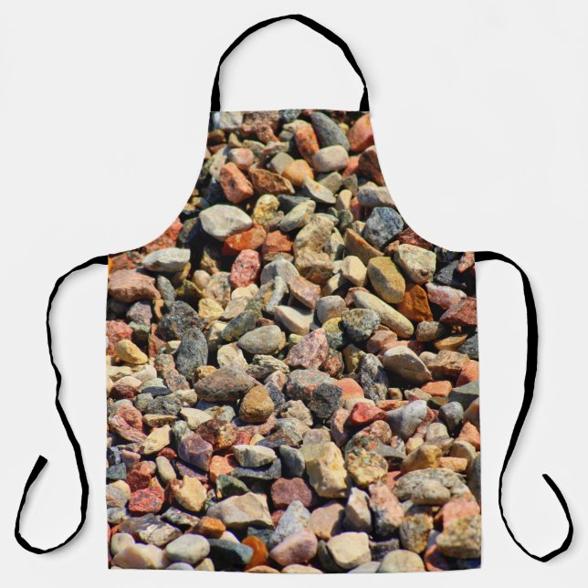 Pebbles rocks colourful texture apron (Front)