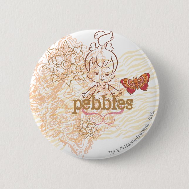 PEBBLES™ Sandy Design 2 Inch Round Button (Front)