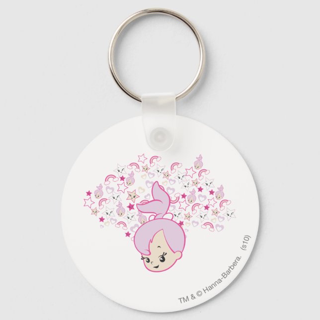 PEBBLES™ Star Print Keychain (Front)