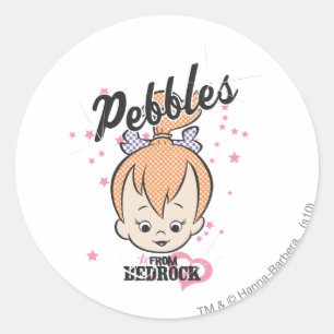 PEBBLES™ Stars and Hearts Classic Round Sticker