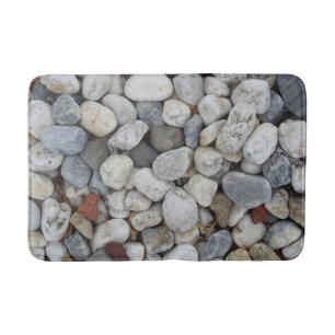 Pebbles, stones, rocks bath mat