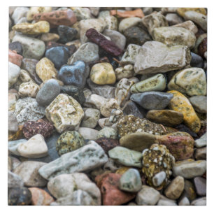 Pebbles up close ceramic tile