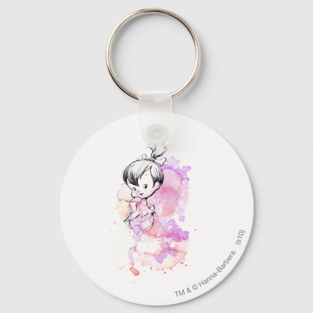 PEBBLES™ Watercolor Sketch Keychain (Front)