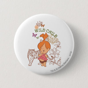 PEBBLES™ Wild Child 2 Inch Round Button