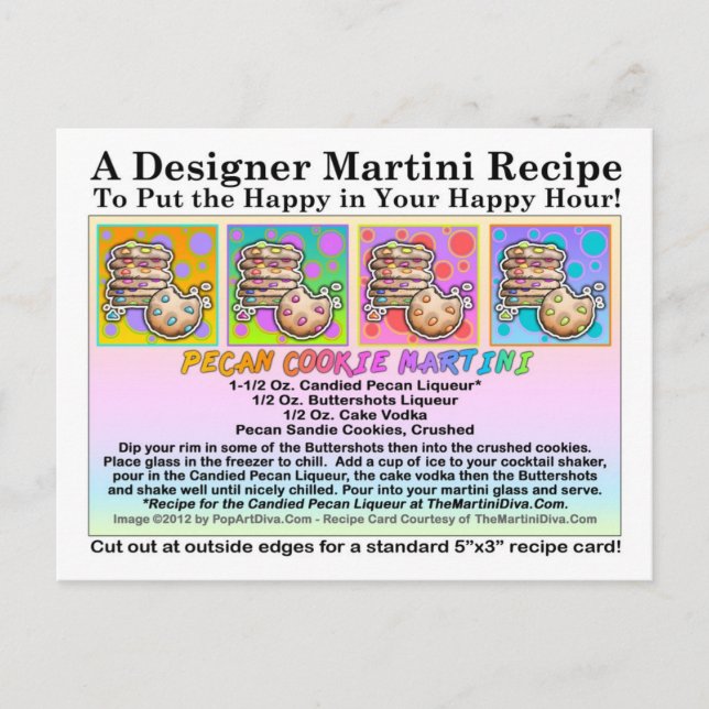 Pecan Cookie Martini Recipe Postcard (Front)