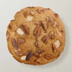 pecan cookie round pillow