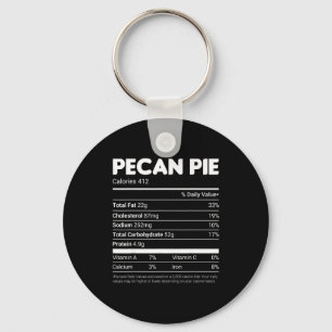 Pecan E Nutrition Facts Tee Family Matching Christ Keychain
