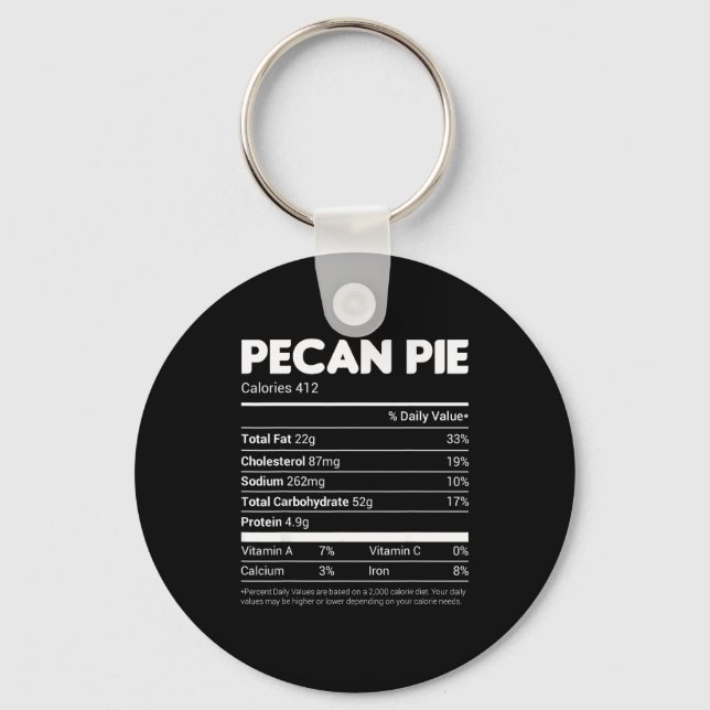 Pecan E Nutrition Facts Tee Family Matching Christ Keychain (Front)