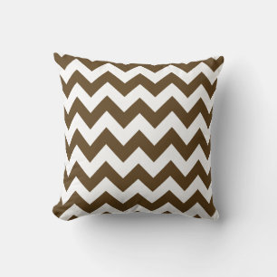 Pecan Neutral Chevron Throw Pillow